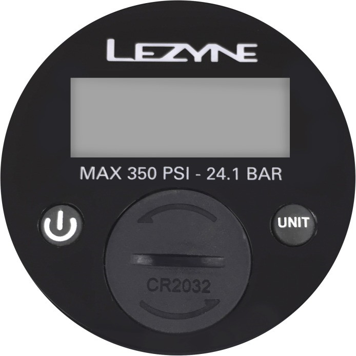 Lezyne 350 PSI Digital Floorpump Gauge 2.5 Inch Black Black OneSize