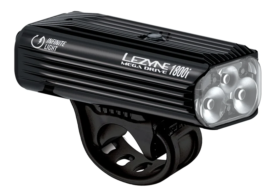 LEZYNE MEGA DRIVE 1800i FRONT BLACK BLK/HI GLOSS OneSize