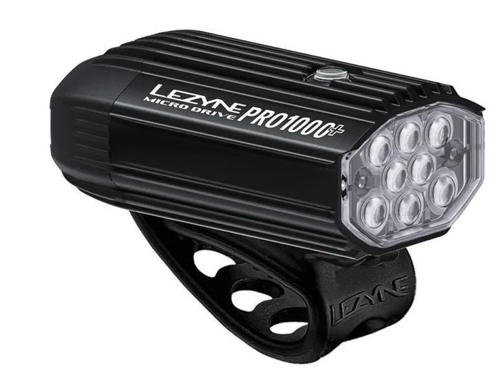 Lezyne Micro Drive Pro 1000+ Front Satin Black SATIN BLACK OneSize