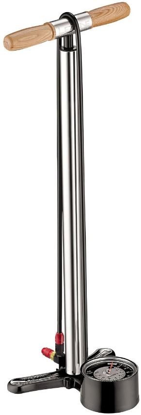 LEZYNE ALLOY FLOOR DRIVE TALL SILVER/HI GLOSS
