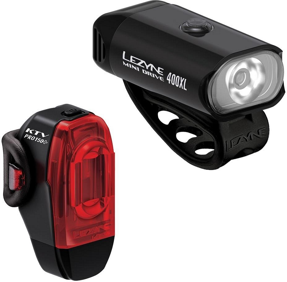 LEZYNE MINI DRIVE 400XL/KTV DRIVE PRO+ PAIR BLACK BLACK / BLACK OneSize