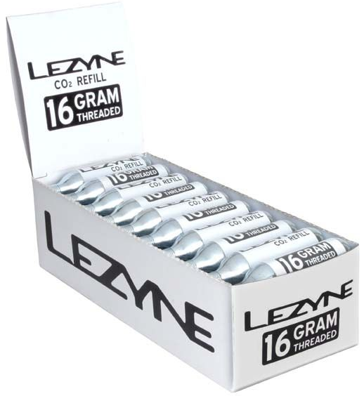 Lezyne 16G CO2 - Counter Top Box (30 PCS) Silver SILVER OneSize