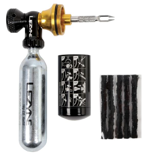 LEZYNE CO2 BLASTER + 2 X 20G CO2 BLACK/GOLD OneSize